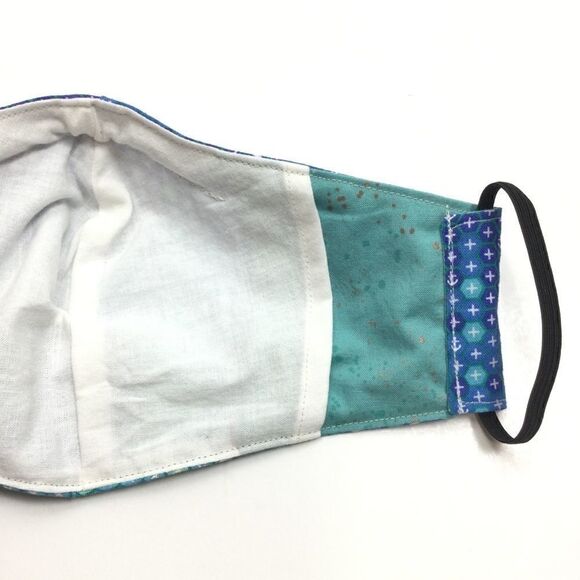 2/$15 - Blue Mask, Blue Hexagon Anchor Face Mask, Filti Filter - Picture 7 of 16